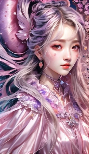 lilac blossom,fantasy portrait,eglantine,fairy tale character,mermaid background,zodiac sign libra,amano,oriental princess,rosa 'the fairy,flower fairy,japanese sakura background,cold cherry blossoms,faery,faerie,sakura blossom,fairy queen,peach blossom,the cherry blossoms,fantasy art,pink cherry blossom