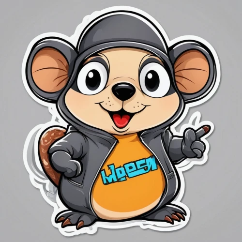 lab mouse icon,mouse,mascot,beaver rat,rodentia icons,clipart sticker,pubg mascot,field mouse,white footed mouse,beaver,wood mouse,musical rodent,computer mouse,m badge,vector illustration,p badge,g badge,the mascot,mouse bacon,mongoose,Unique,Design,Sticker