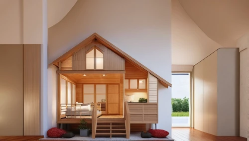 japanese-style room,inverted cottage,small cabin,modern room,attic,wooden house,wooden windows,small house,sleeping room,wooden sauna,loft,timber house,smart home,children's bedroom,japanese architecture,bedroom,hanok,dormer window,3d rendering,floorplan home,Photography,General,Realistic