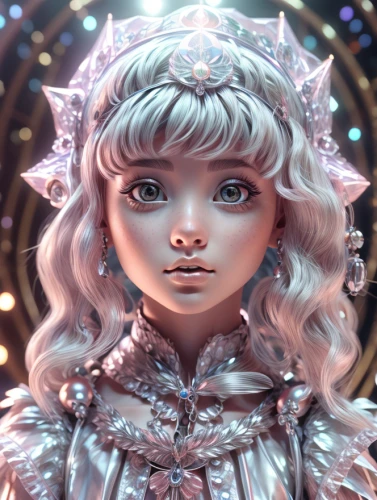 fantasy portrait,eglantine,violet head elf,the snow queen,elf,crystalline,ice princess,ice queen,little girl fairy,aurora,white rose snow queen,suit of the snow maiden,ice crystal,rosa ' the fairy,fairy dust,faery,mystical portrait of a girl,fairy tale character,alice,rosa 'the fairy