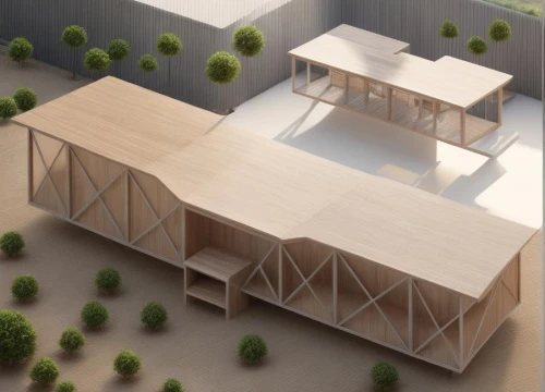 school design,3d rendering,flat roof,isometric,cubic house,archidaily,wooden mockup,outdoor table,timber house,folding roof,conference table,model house,frame house,residential house,conference room table,plywood,cube stilt houses,modern house,modern architecture,wooden desk,Common,Common,Natural