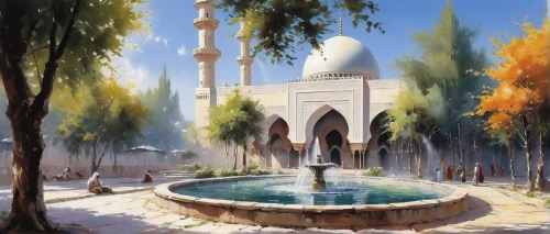 mosques,king abdullah i mosque,grand mosque,quasr al-kharana,alabaster mosque,al nahyan grand mosque,isfahan city,sultan qaboos grand mosque,zayed mosque,moor fountain,sheihk zayed mosque,samarkand,sheikh zayed mosque,city mosque,fountain of the moor,muhammad-ali-mosque,fountain of friendship of peoples,sheikh zayed grand mosque,big mosque,arabic background,Conceptual Art,Oil color,Oil Color 03