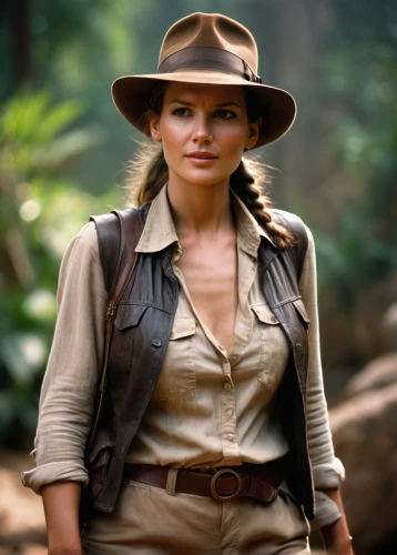 indiana jones,park ranger,leather hat,brown hat,zookeeper,safari,the hat-female,female doctor,female hollywood actress,khaki,biologist,womans hat,sarah walker,panama hat,the hat of the woman,wildlife biologist,the law of the jungle,women's hat,lara,newt,Photography,General,Cinematic