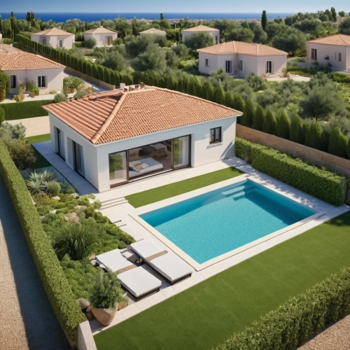 holiday villa,provencal life,3d rendering,the balearics,roman villa,villa,bendemeer estates,villas,roof landscape,dunes house,south france,pool house,south of france,private estate,luxury property,holiday home,terraces,garden elevation,estate,render,Photography,General,Realistic