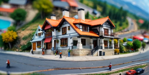 miniature house,tilt shift,alpine village,wooden houses,houses clipart,victorian house,escher village,dolls houses,half-timbered houses,swiss house,mountain village,little house,row of houses,model house,sinaia,small house,doll's house,houses,town planning,transylvania