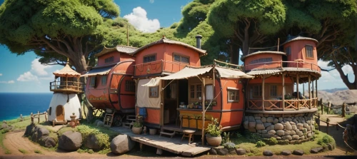 popeye village,crooked house,treehouse,tree house,wooden house,dunes house,tree house hotel,little house,mushroom island,treasure house,scandia gnomes,house of the sea,ancient house,holiday villa,wooden houses,holiday home,summer cottage,house in the forest,cubic house,small house,Photography,General,Cinematic