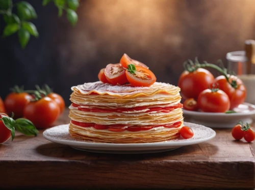 tomato omelette,stack cake,food photography,torta caprese,food styling,timballo,juicy pancakes,caprese,insalata caprese,mystic light food photography,tomato mozzarella,mille-feuille,spring pancake,pancake cake,still life with jam and pancakes,roma tomatoes,blini,layer cake,pancake week,roma tomato,Photography,General,Commercial