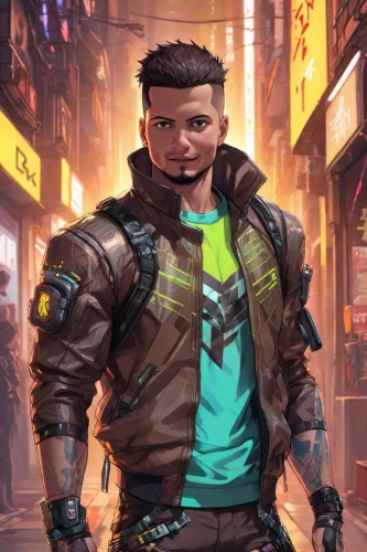 cyberpunk,rein,cyborg,cable,renegade,punk,vendor,mechanic,guilinggao,scrap dealer,male character,twitch icon,ryan navion,streampunk,electro,rustico,dane axe,engineer,mercenary,background image,Digital Art,Anime