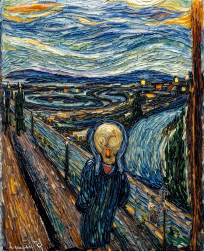 vincent van gough,vincent van gogh,post impressionism,man at the sea,starry night,post impressionist,pilgrim,woman with ice-cream,wheat field,oil on canvas,straw field,art,night scene,winemaker,seller,self-portrait,man with umbrella,a pedestrian,sleepwalker,oil