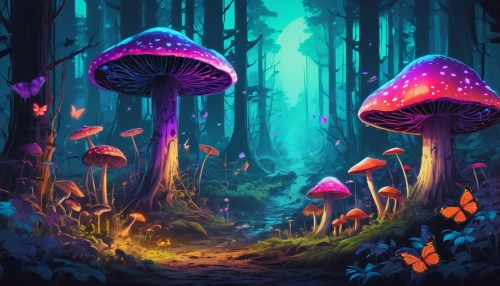 mushroom landscape,forest mushrooms,fairy forest,mushrooms,toadstools,mushroom island,cartoon forest,forest mushroom,forest floor,fairytale forest,fairy village,fairy world,elven forest,enchanted forest,blue mushroom,brown mushrooms,fungi,forest of dreams,mushroom type,mushroom,Conceptual Art,Fantasy,Fantasy 02