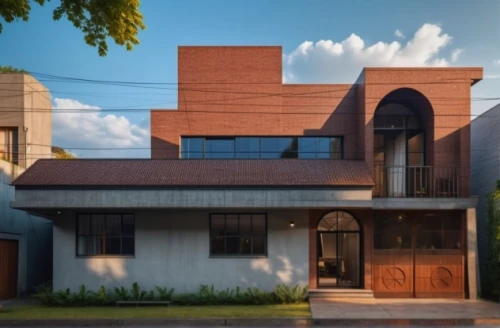 mid century house,build by mirza golam pir,modern house,modern architecture,asian architecture,contemporary,mid century modern,corten steel,two story house,archidaily,jewelry（architecture）,kirrarchitecture,eco-construction,residential house,cubic house,brick house,house shape,wooden facade,japanese architecture,iranian architecture