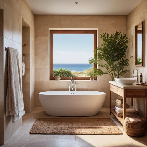 luxury bathroom,bathtub,tub,modern minimalist bathroom,bathtub accessory,window with sea view,bathroom,bath,ocean view,cabana,uluwatu,malibu,shower bar,shower base,bali,seychelles,trerice in cornwall,bathtub spout,baths,muizenberg,Photography,General,Commercial