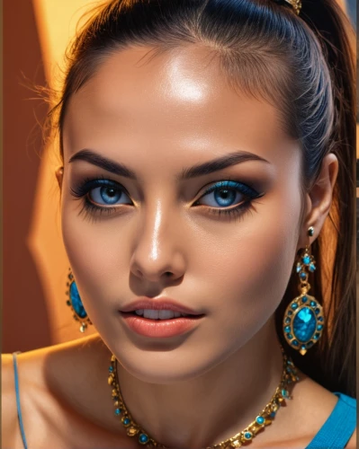 genuine turquoise,color turquoise,argan,turquoise,jewelry,retouching,indian,indian woman,ojos azules,eyes makeup,women's accessories,jewellery,indian girl,retouch,arab,ukrainian,jewelry store,women's cosmetics,earrings,east indian,Photography,General,Realistic