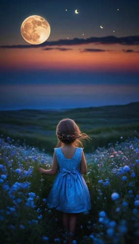 blue moon rose,blue moon,little girl with balloons,little girl fairy,moonlit night,lonely child,little girl in pink dress,children's background,dream world,moonlight,forget me not,little girl in wind,mystical portrait of a girl,the little girl,moon shine,the moon and the stars,innocence,moon and star background,fantasy picture,magical moment,Photography,Documentary Photography,Documentary Photography 22