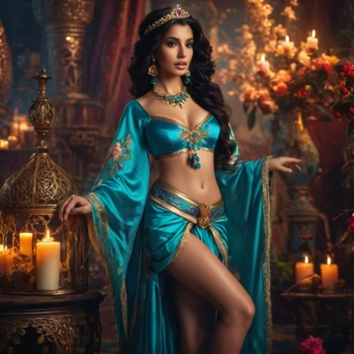 cleopatra,jasmine blue,blue enchantress,ancient egyptian girl,aladha,jasmine,priestess,sorceress,persian,fantasy woman,arabian,tantra,fantasy picture,egyptian,queen of the night,orientalism,ancient costume,aladin,lily of the nile,pooja