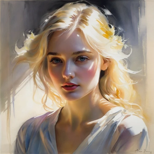 girl portrait,mystical portrait of a girl,portrait of a girl,fantasy portrait,romantic portrait,blonde woman,blond girl,young woman,blonde girl,elsa,digital painting,woman portrait,face portrait,oil painting,artist portrait,white lady,girl drawing,young lady,della,jessamine,Illustration,Paper based,Paper Based 11