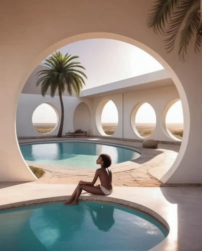 pool house,dug-out pool,holiday villa,cabana,semi circle arch,thermae,arches,futuristic architecture,tropical house,water sofa,infinity swimming pool,round hut,leisure facility,dunes house,aqua studio,round arch,swim ring,eco hotel,round house,holiday complex,Photography,Documentary Photography,Documentary Photography 07
