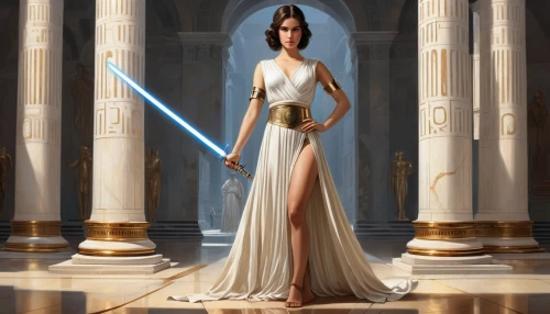 lightsaber,accolade,princess leia,fantasy art,cg artwork,fantasy picture,justitia,heroic fantasy,imperial,girl in a long dress,lady justice,jedi,republic,baton twirling,sorceress,goddess of justice,priestess,imperial coat,fantasy woman,blue enchantress,Art,Classical Oil Painting,Classical Oil Painting 02