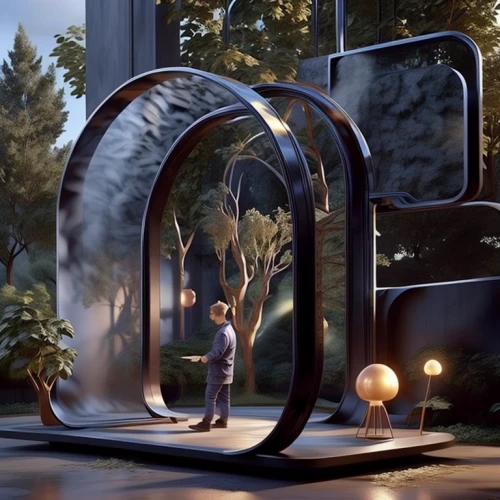 inflatable ring,steel sculpture,futuristic architecture,torus,semi circle arch,futuristic art museum,futuristic landscape,new concept arms chair,stargate,mirror house,helix,kinetic art,glass sphere,gyroscope,spheres,fire ring,futuristic,solar cell base,futuristic car,parabolic mirror