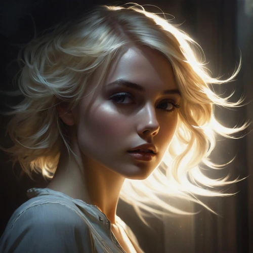 mystical portrait of a girl,fantasy portrait,romantic portrait,digital painting,girl portrait,blonde woman,blonde girl,blond girl,portrait of a girl,world digital painting,pixie-bob,moody portrait,woman portrait,portrait background,dark portrait,short blond hair,artist portrait,elsa,digital art,golden haired,Conceptual Art,Fantasy,Fantasy 11