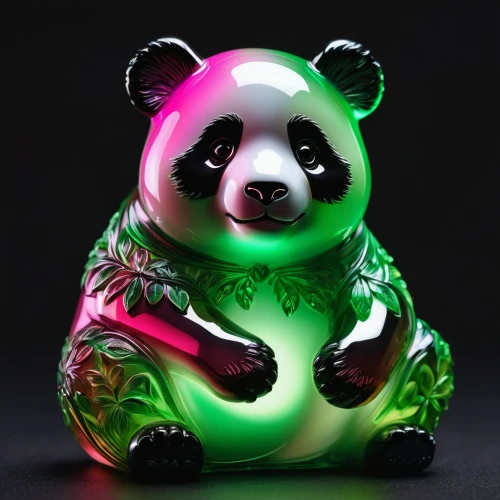 pandabear,chinese panda,panda bear,panda,neon body painting,pandas,kawaii panda,paperweight,glass yard ornament,scandia bear,bamboo,giant panda,3d teddy,christmas ball ornament,glow in the dark paint,glass ornament,christmas tree ornament,gummy bear,oliang,prism ball,Photography,General,Fantasy