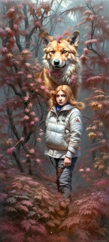 autumn walk,child fox,forest animal,autumn background,forest walk,autumn theme,forest animals,forest background,world digital painting,woodland animals,feral,children's background,autumn forest,fall animals,in the forest,garden-fox tail,autumn icon,forest man,fantasy picture,hunting scene