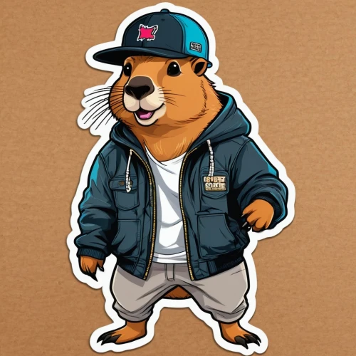 pubg mascot,beaver,mascot,dipper,p badge,scandia bear,capybara,blogger icon,beaver rat,nutria-young,gopher,lox,vector illustration,beavers,the mascot,d badge,badger,soundcloud icon,stylish boy,left hand bear,Unique,Design,Sticker