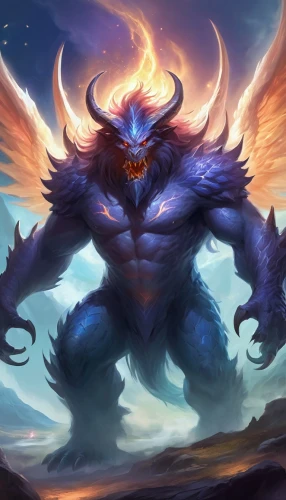 garuda,poseidon god face,griffin,minotaur,argus,guardian angel,krampus,angel of death,gryphon,devil,ora,the archangel,archangel,dane axe,poseidon,twitch icon,death god,devilwood,dragon li,wall,Illustration,Realistic Fantasy,Realistic Fantasy 01