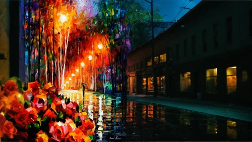 alley,colorful city,alleyway,world digital painting,glass painting,photo painting,street lights,oil painting on canvas,colorful light,night scene,colored lights,citylights,art painting,vivid sydney,rainstorm,colorful life,blind alley,fallen colorful,multiple exposure,city scape