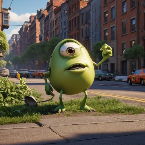 chayote,tennis ball,pea,monster's inc,patrol,honeydew,granny smith,green tomatoe,cute cartoon character,aaa,ogre,lime,brussels sprout,minion hulk,celery,syndrome,wall,head of lettuce,a pedestrian,green grape,Photography,General,Realistic