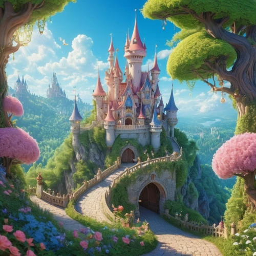 fairy tale castle,fairytale castle,fairy world,sleeping beauty castle,disney castle,rapunzel,fairy village,fairy tale,a fairy tale,fantasy world,fairytale,disneyland park,cinderella's castle,shanghai disney,children's fairy tale,the disneyland resort,knight's castle,fantasia,fairytale forest,fairy forest,Illustration,Realistic Fantasy,Realistic Fantasy 02