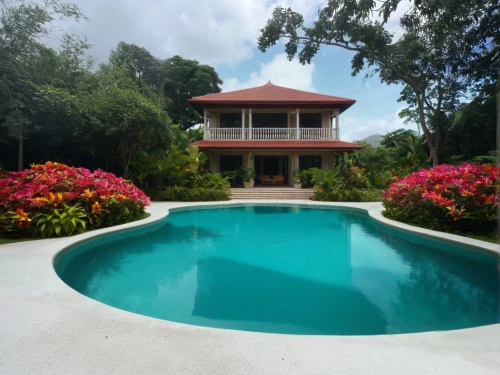 pool house,holiday villa,tropical house,hacienda,taman ayun temple,water palace,villa,swimming pool,official residence,beomeosa temple,outdoor pool,bungalow,mineral spring,private house,bendemeer estates,florida home,private estate,cabana,kohphangan,summer house