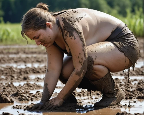 field cultivation,farm girl,clay soil,mud wrestling,farmworker,agroculture,female worker,sowing,mud village,aggriculture,furrows,mud,permaculture,planting,agriculture,farmer,sweet potato farming,picking vegetables in early spring,stock farming,farming,Photography,General,Realistic
