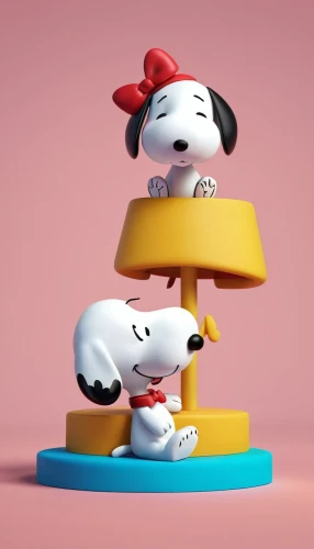 snoopy,3d figure,3d model,3d render,whimsical animals,animal tower,cinema 4d,akita inu,peanuts,figurines,dog chew toy,game pieces,salt and pepper shakers,toy dog,play figures,stack of cheeses,japanese terrier,tibet terrier,bichon frisé,wooden toys,Unique,3D,3D Character