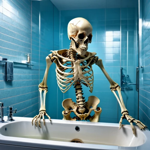 vintage skeleton,calcium,skeleltt,bathtub accessory,skeletal,skeleton,scull,human skeleton,tub,bathtub,kiribath,day of the dead skeleton,bathe,bathroom sink,to bathe,taking a bath,bathtub spout,bathroom accessory,wall,skeletons,Photography,General,Realistic