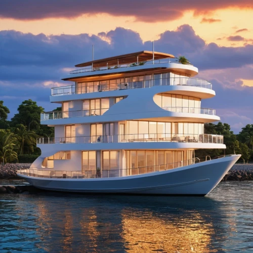 yacht exterior,luxury yacht,superyacht,yacht,house by the water,floating island,fisher island,luxury property,luxury real estate,house of the sea,yachts,on a yacht,multihull,very large floating structure,royal yacht,coastal motor ship,houseboat,lavezzi isles,concrete ship,sailing yacht,Photography,General,Realistic