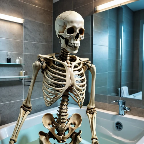 bathtub accessory,skeleltt,bathtub,vintage skeleton,tub,calcium,day of the dead skeleton,skeletal,kiribath,taking a bath,bath accessories,skeleton,bathroom sink,bath,bathroom accessory,vanitas,human skeleton,skull rowing,bath soap,chiropractic,Photography,General,Realistic