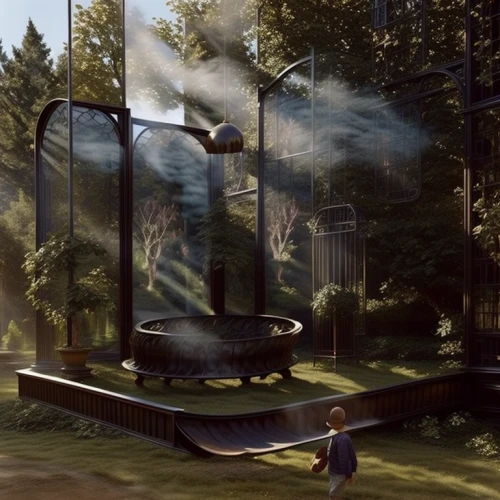 mirror house,house in the forest,playset,tree house hotel,treehouse,swing set,garden swing,empty swing,concept art,tree house,forest chapel,will free enclosure,home landscape,3d rendering,virtual landscape,wooden swing,frame house,summer house,trampoline,campsite