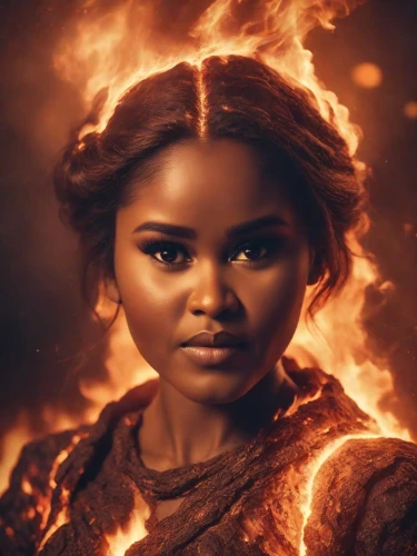katniss,fire angel,fire background,fire siren,tiana,human torch,african american woman,flame of fire,fiery,burning hair,fire eyes,afire,power icon,flame spirit,woman fire fighter,flickering flame,nigeria woman,fire heart,pillar of fire,moana,Photography,Cinematic