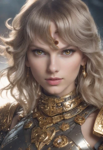 golden eyes,golden haired,gold eyes,fantasy woman,gold contacts,her,cgi,goddess of justice,she,golden crown,wig,the eyes of god,3d rendered,jaya,female warrior,gold colored,golden cut,radiant,fantasia,gold color,Photography,Realistic