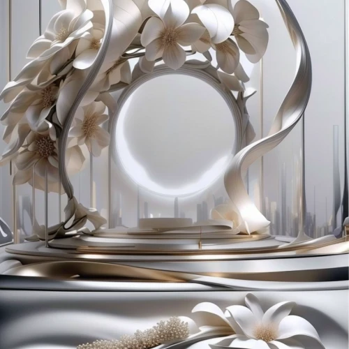 silver lacquer,art deco wreaths,swan feather,flora abstract scrolls,fractalius,fractal art,mirror water,fractals art,water mirror,glass series,silver,white swan,swan lake,decorative art,fractal environment,feather on water,water pearls,water lily plate,jellyfish collage,silvery