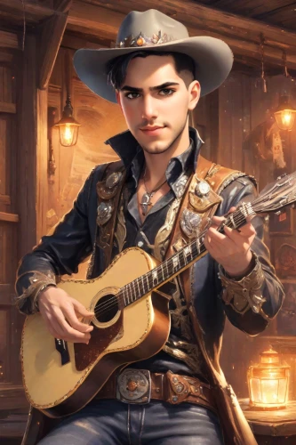 country-western dance,cowboy bone,stetson,country song,cowboy,american frontier,sheriff,western riding,cavaquinho,western,stagecoach,banjo guitar,banjo bolt,banjo,western pleasure,cowboy beans,wild west,gunfighter,mariachi,banjo player,Digital Art,Anime