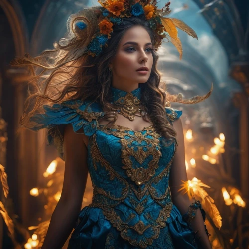 blue enchantress,fairy queen,cinderella,faery,the enchantress,fantasy portrait,fairy peacock,fairy tale character,faerie,fantasy woman,celtic queen,fantasy picture,the carnival of venice,enchanted,fantasia,masquerade,enchanting,sorceress,fantasy art,girl in a wreath,Photography,General,Fantasy