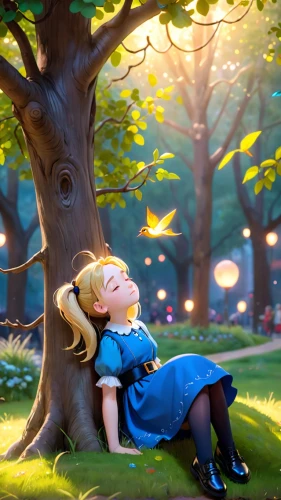 alice in wonderland,girl lying on the grass,alice,fairy tale,fairy tale character,little girl fairy,dream world,children's fairy tale,children's background,fairytale,darjeeling,wonderland,a fairy tale,girl with tree,child in park,3d fantasy,tangled,child fairy,violet evergarden,the girl next to the tree,Anime,Anime,Cartoon