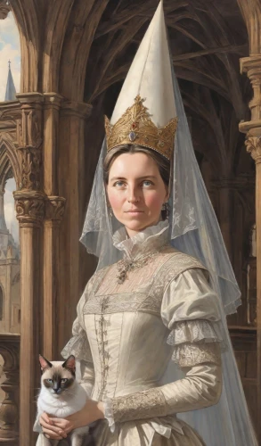the hat of the woman,the prophet mary,girl in a historic way,gothic portrait,victorian lady,pope,woman holding pie,joan of arc,metropolitan bishop,portrait of christi,mother of the bride,priest,first communion,auxiliary bishop,church painting,maid,catholicism,the victorian era,girl with dog,bridal,Digital Art,Comic