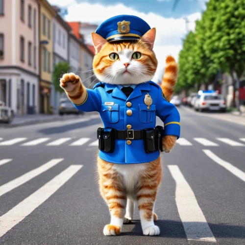 policeman,officer,traffic cop,police officer,nypd,police uniforms,police,police hat,police work,policia,police force,criminal police,cop,policewoman,patrols,traffic management,cops,police siren,cat european,cartoon cat,Photography,General,Realistic