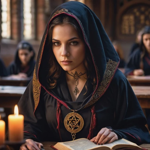 seven sorrows,the prophet mary,scholar,triquetra,rosary,girl studying,the nun,divination,prayer book,woman praying,candlemas,tudor,sorceress,priestess,librarian,gothic portrait,girl praying,carmelite order,eucharist,church faith,Photography,General,Commercial