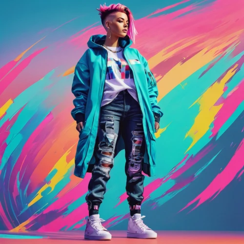 fashion vector,wpap,80s,80's design,vector art,jacket,colorful,portrait background,stylograph,digiart,neon colors,vector illustration,colorful background,color background,digital painting,rainbow background,vector girl,vector graphic,spotify icon,world digital painting,Conceptual Art,Daily,Daily 21