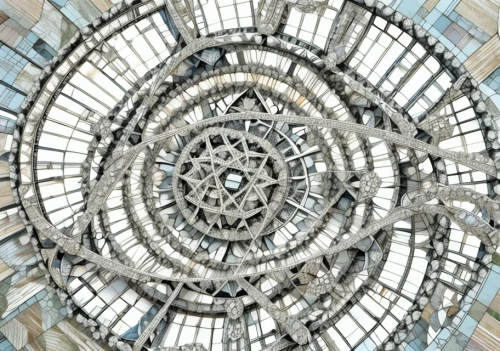 dome roof,mosaic glass,fractalius,round window,time spiral,kaleidoscope,hall roof,spiral,glass roof,radial,cupola,kaleidoscope art,dome,spiralling,glass pyramid,concentric,clock face,reichstag,spiral background,decorative fan