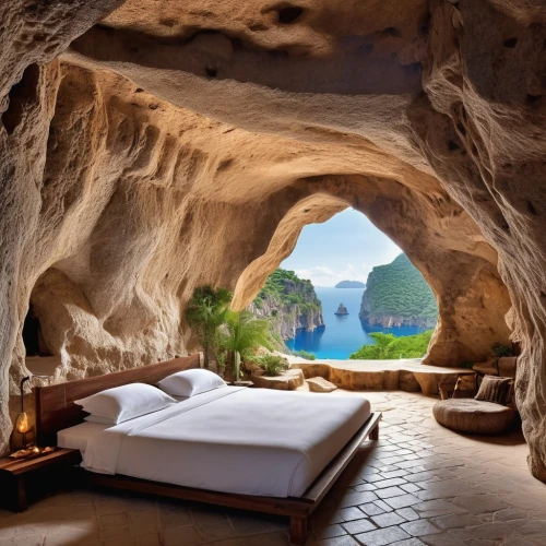 cave on the water,cliff dwelling,cave church,sea cave,cave,wadirum,luxury hotel,rock arch,sleeping room,glacier cave,cappadocia,limestone arch,great room,indian canyons golf resort,qumran caves,boutique hotel,timna park,eco hotel,cave tour,pit cave,Photography,General,Realistic